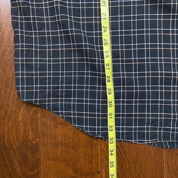 Polo Ralph Lauren Vintage 90s Big & Tall Checkered Black Tan Button Up Shirt XXL - Picture 7 of 7